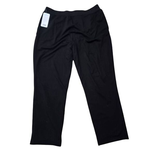 Dude Robe Pants Women's L/XL Black Elastic Waist Wide Leg 100% Cotton Trouser - Picture 7 of 7